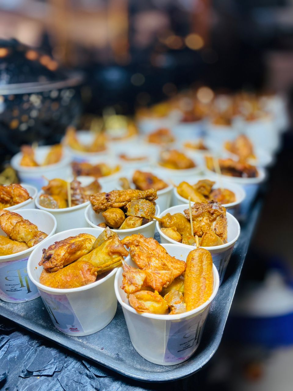 Smallchops in mini cups