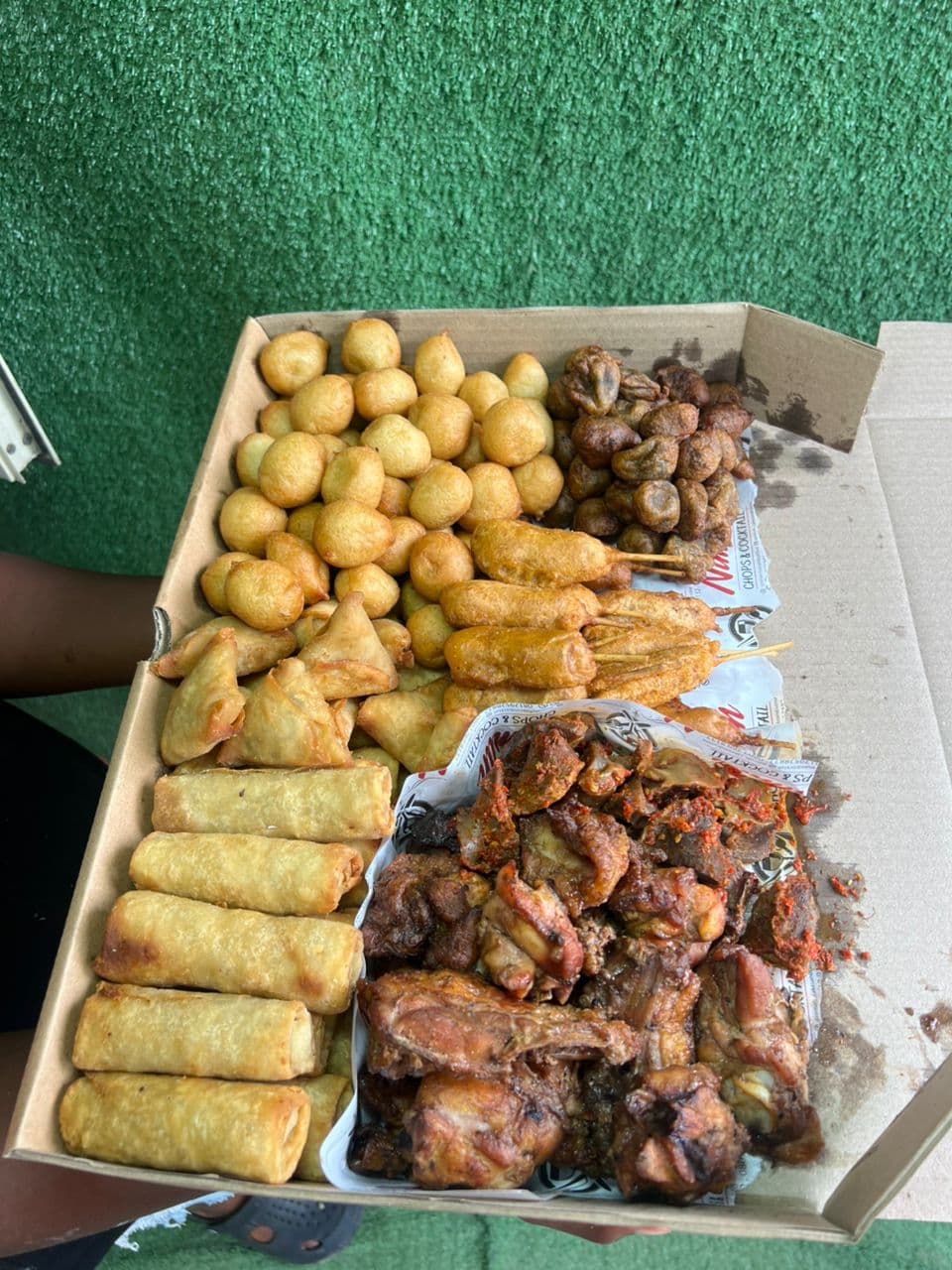 Platter for 15  with chicken ,corndog or gizzard 